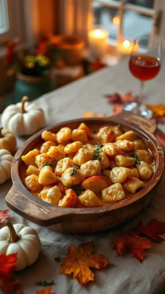apple cheddar gnocchi casserole