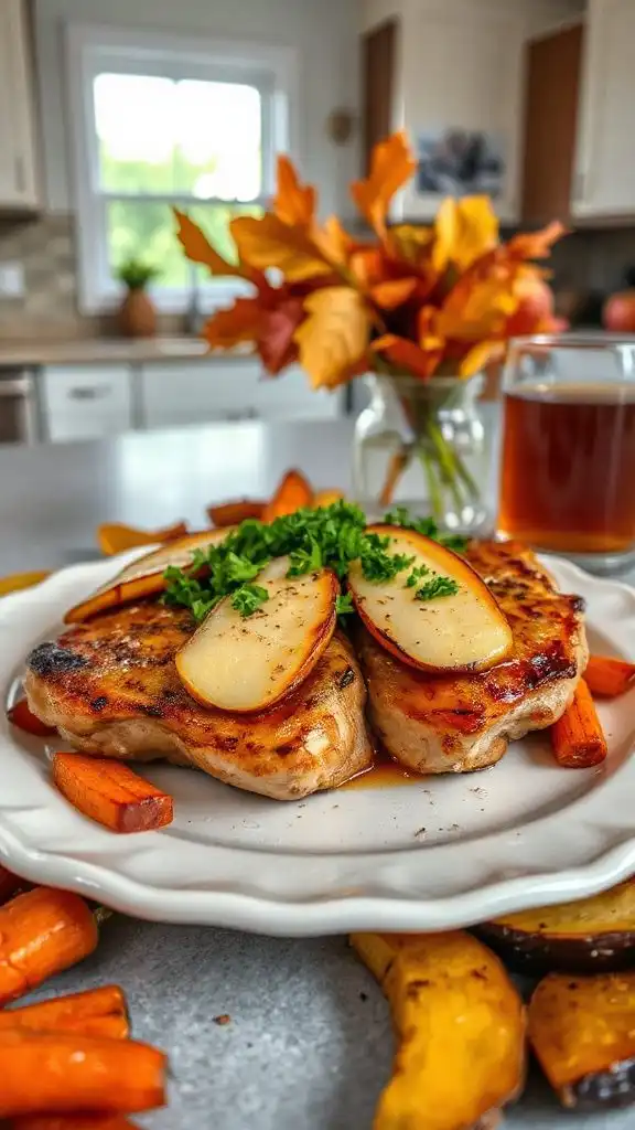 apple cheddar stuffed pork chops