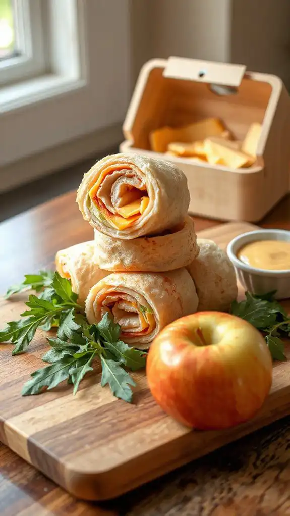 11 Apple-Cheddar Turkey Roll-Ups Fit Any Lunch Box