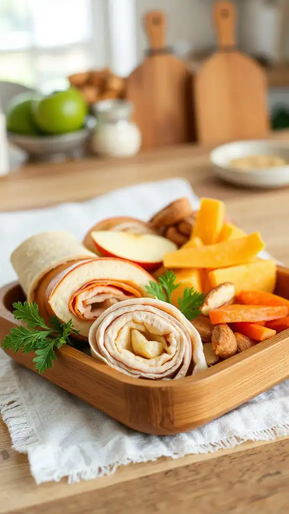 apple cheddar turkey roll ups apple cheddar turkey roll ups