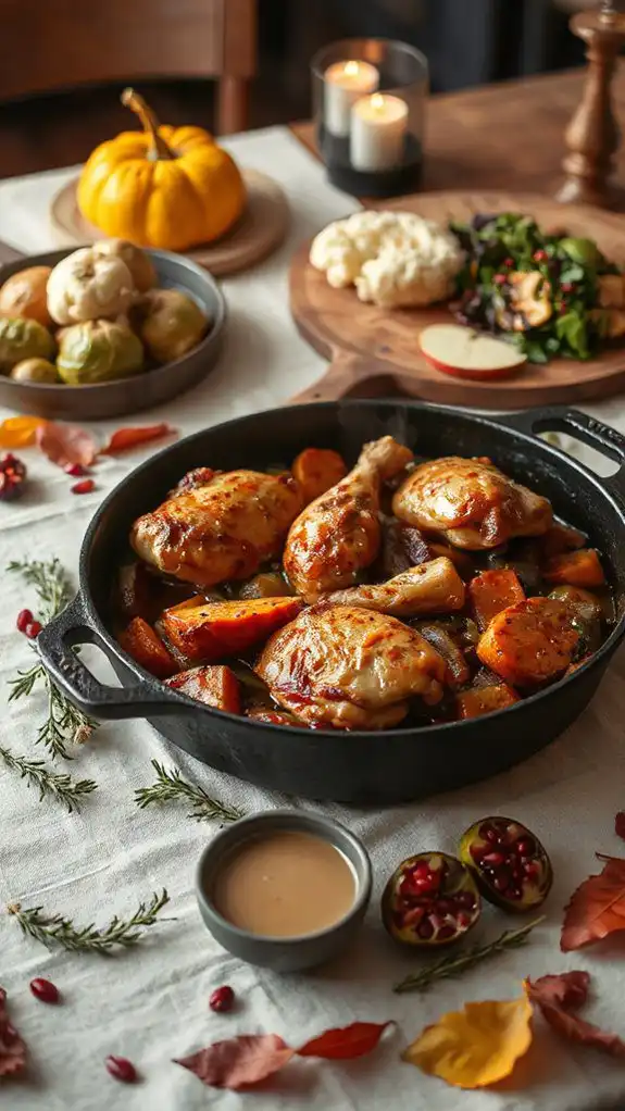 apple cider braised chicken