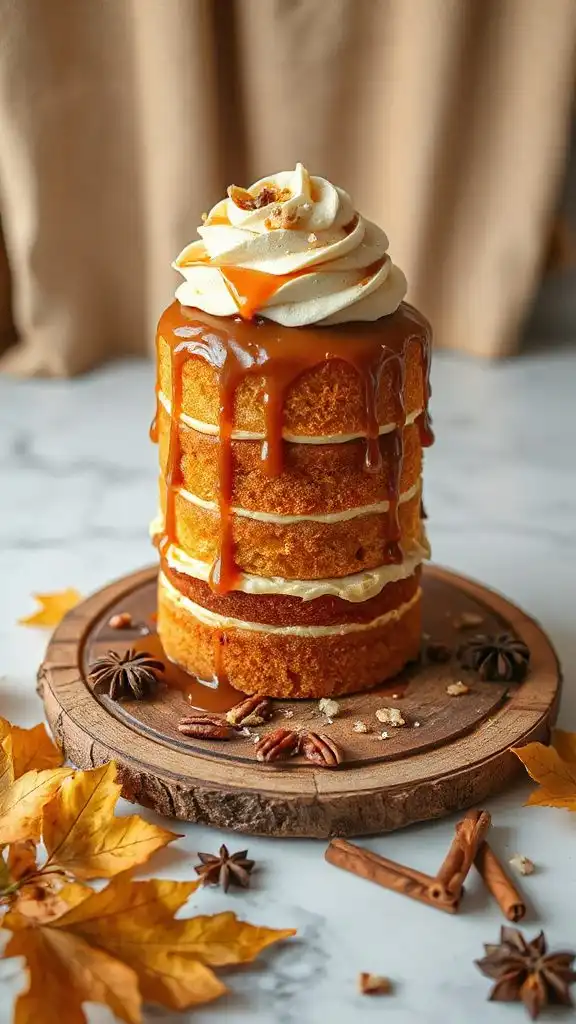 apple cider caramel cake