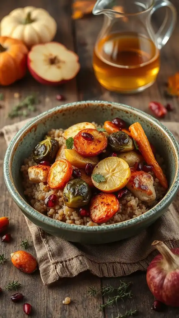 apple cider chicken bowl