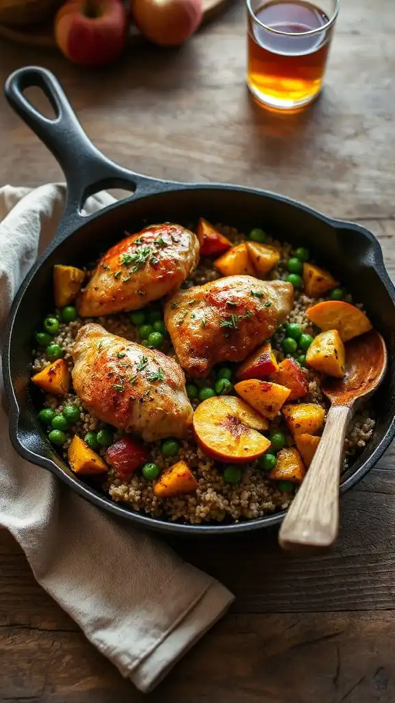 apple cider chicken skillet