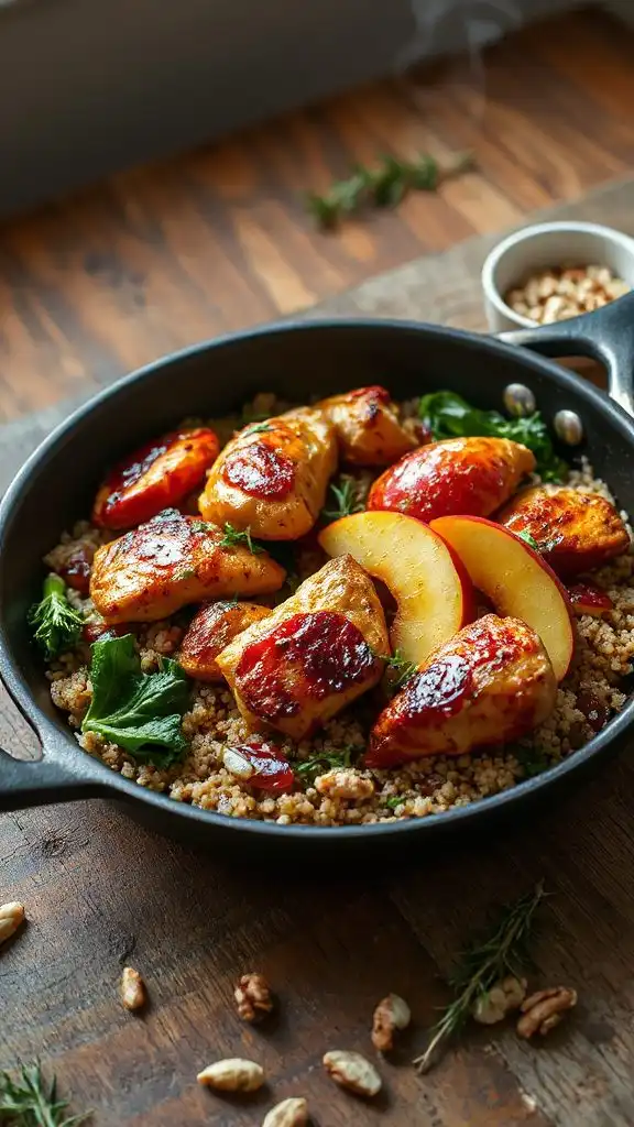 apple cider chicken skillet