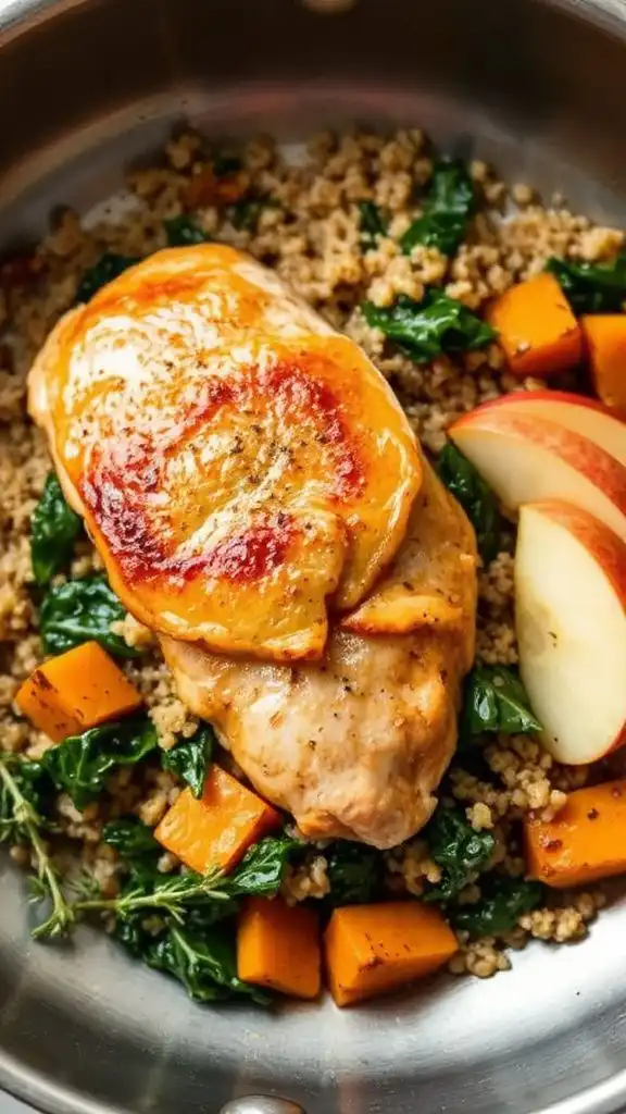 apple cider chicken skillet