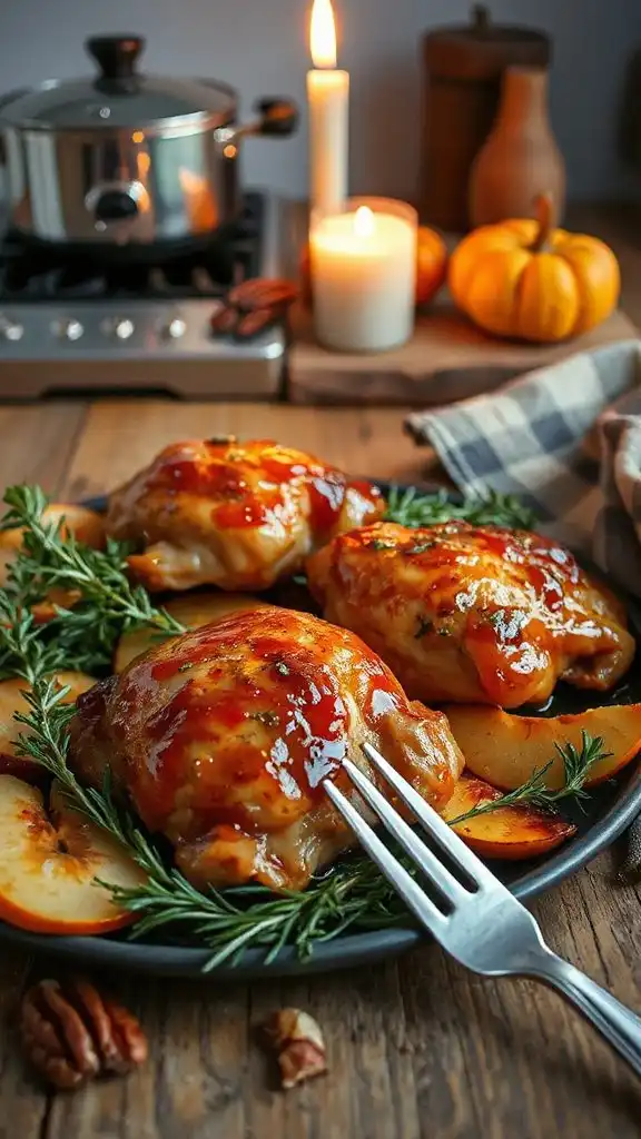 apple cider glazed chicken