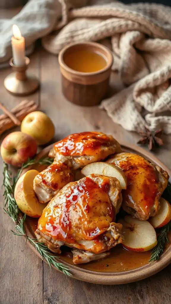 apple cider glazed chicken apple cider glazed chicken