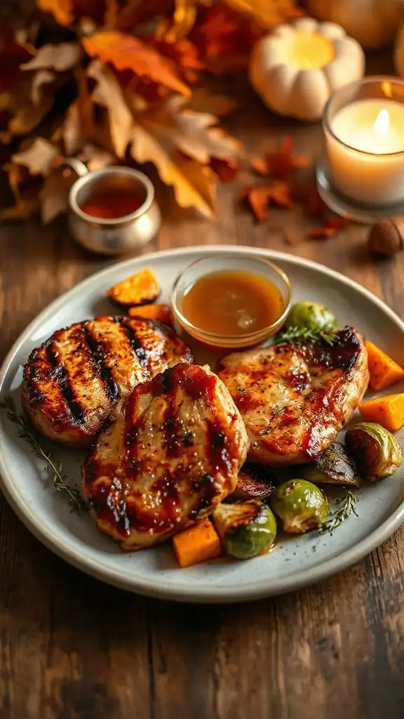 apple cider glazed chops
