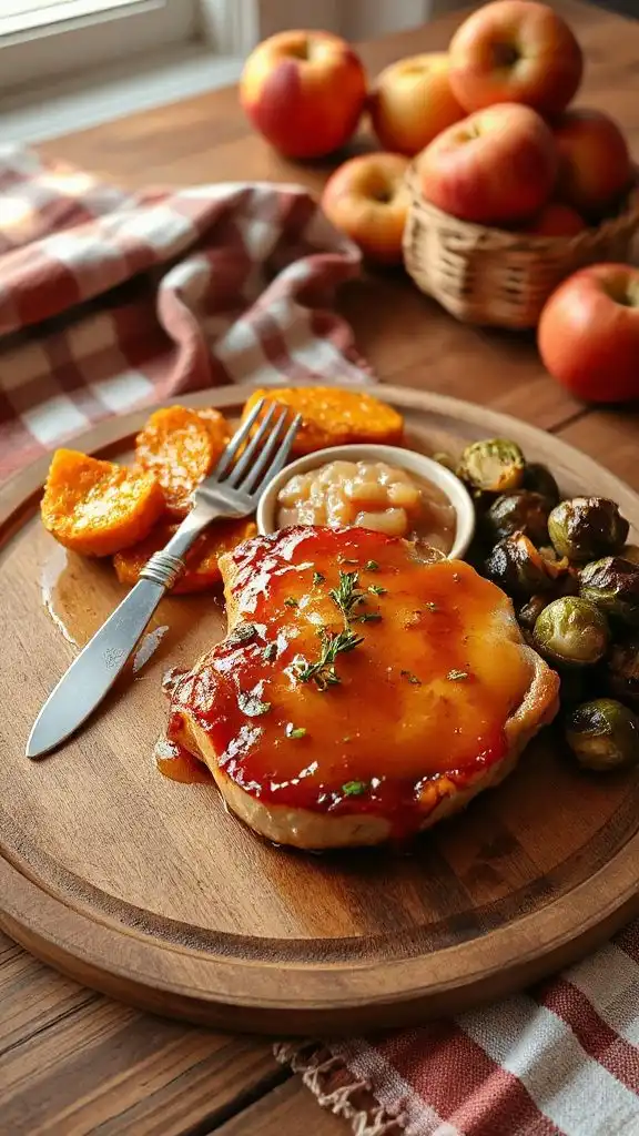 apple cider glazed pork chops