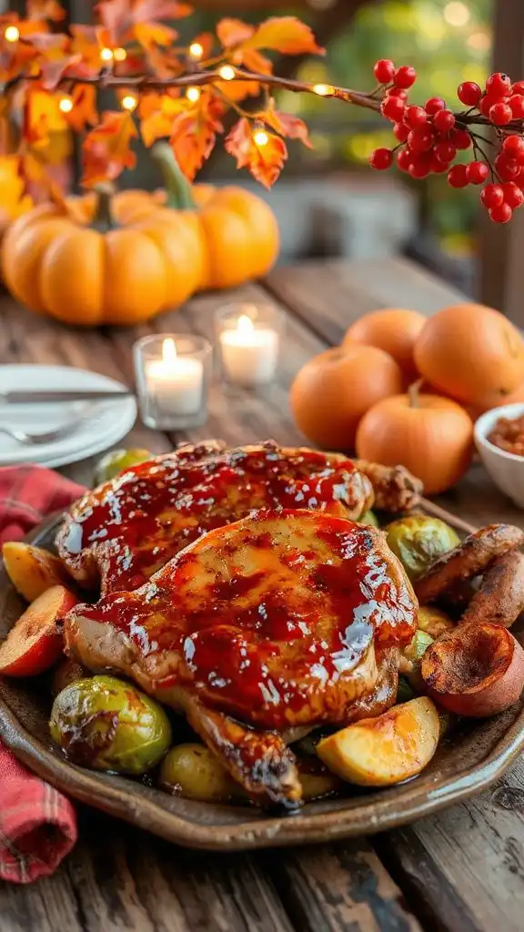 apple cider glazed pork chops