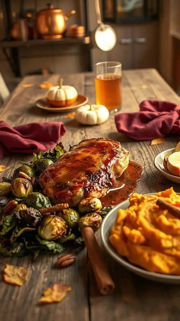apple cider glazed pork chops