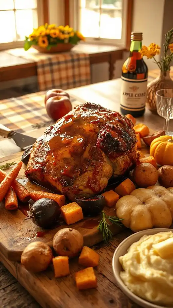 apple cider glazed pork