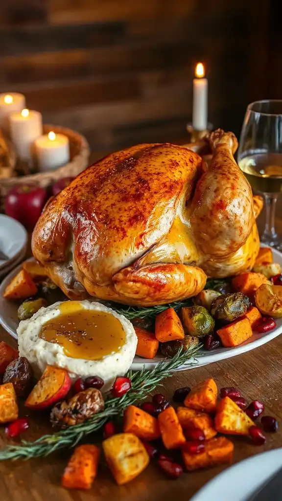 apple cider roast chicken