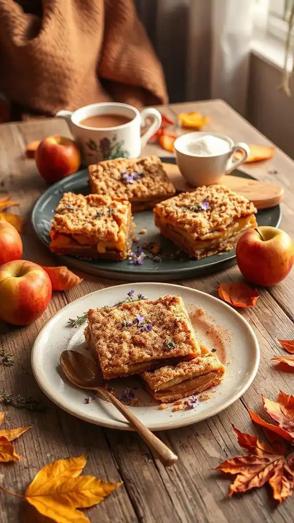 apple cinnamon crumble bars