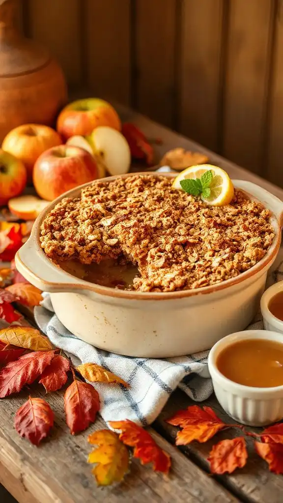 apple cinnamon crumble dessert