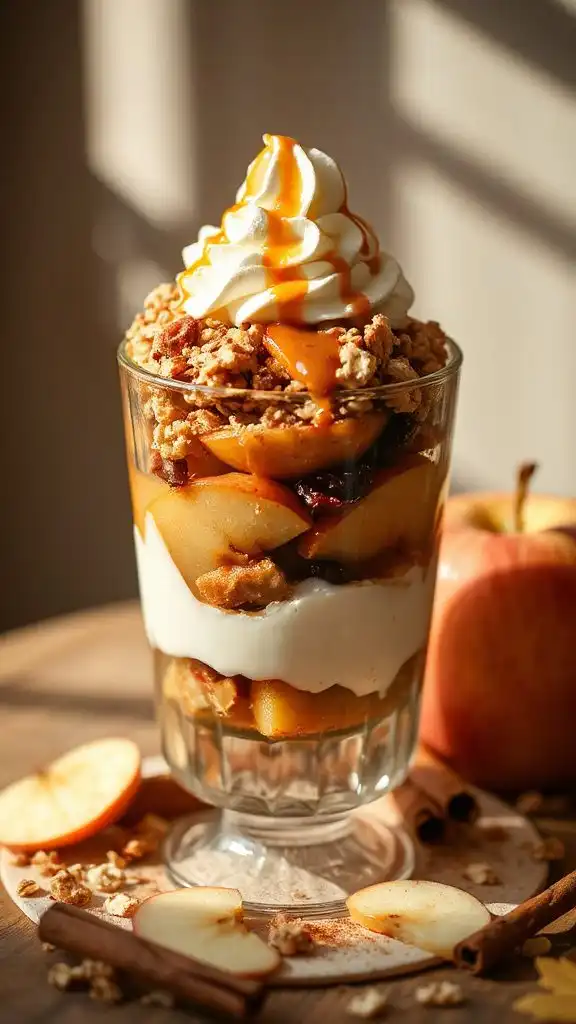 apple cinnamon dessert parfaits