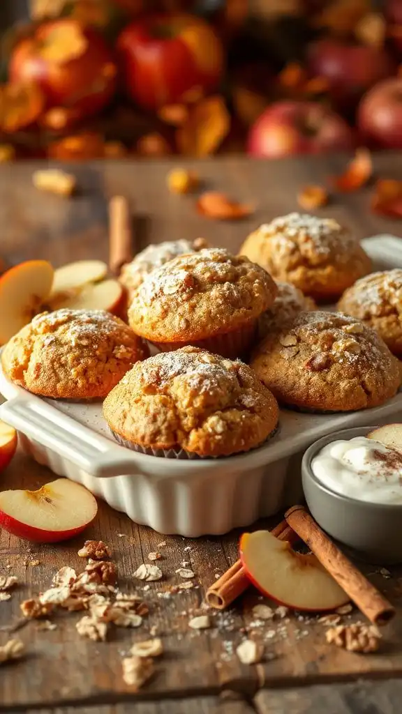 apple cinnamon oat muffins