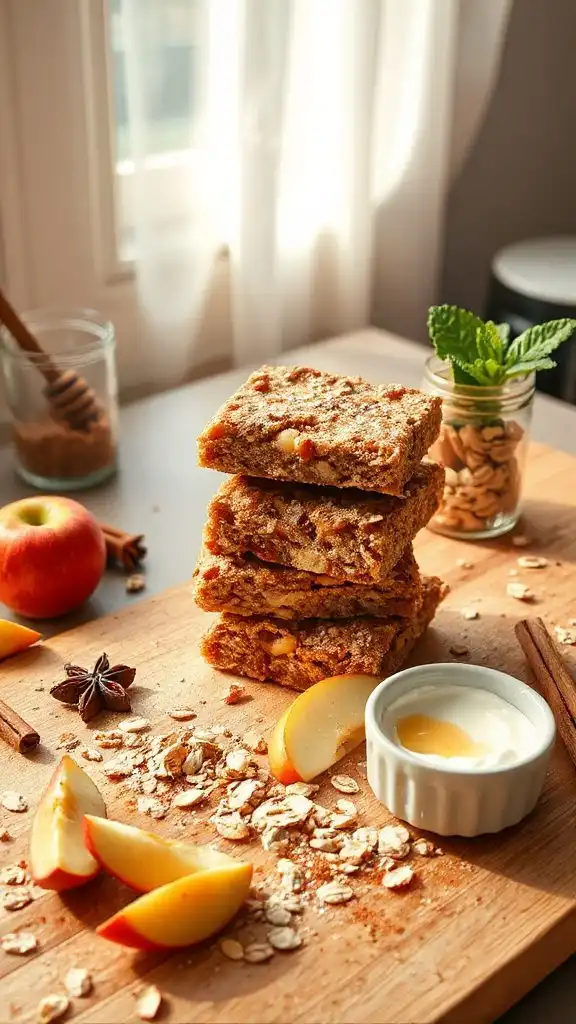 apple cinnamon oatmeal bars