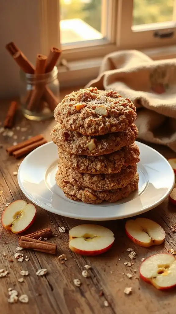 apple cinnamon oatmeal cookies