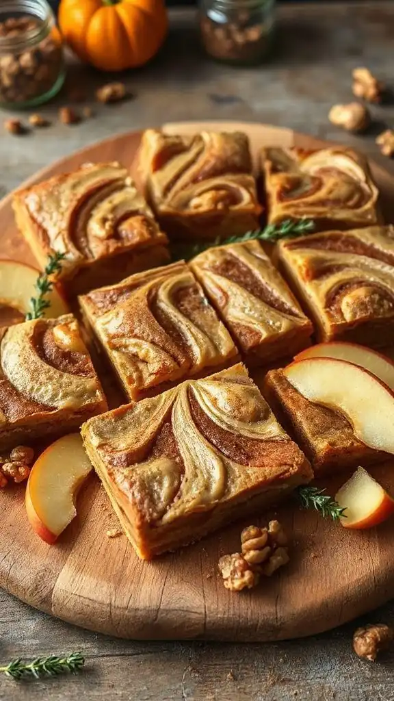 apple cinnamon tahini blondies
