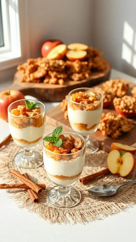 apple cinnamon yogurt parfaits apple cinnamon yogurt parfaits