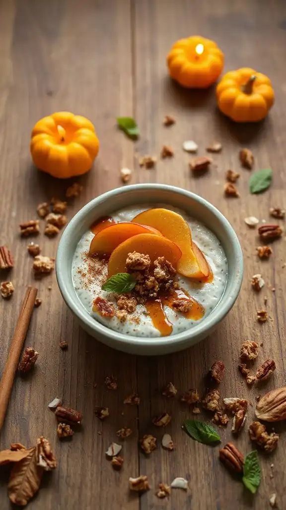 apple crisp chia bowls