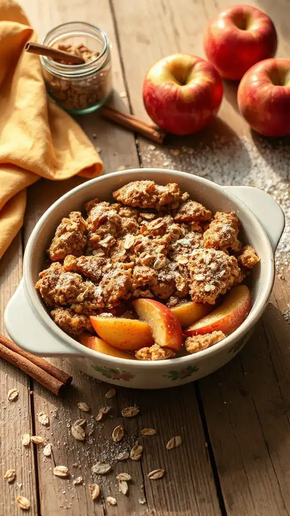 apple crisp oat topping