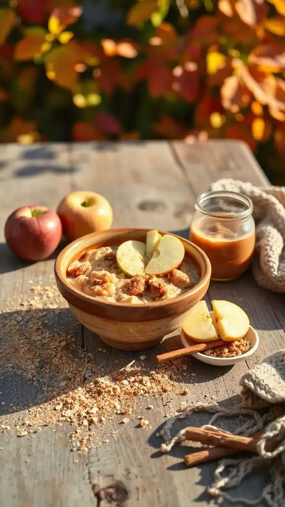 apple crumble overnight oats