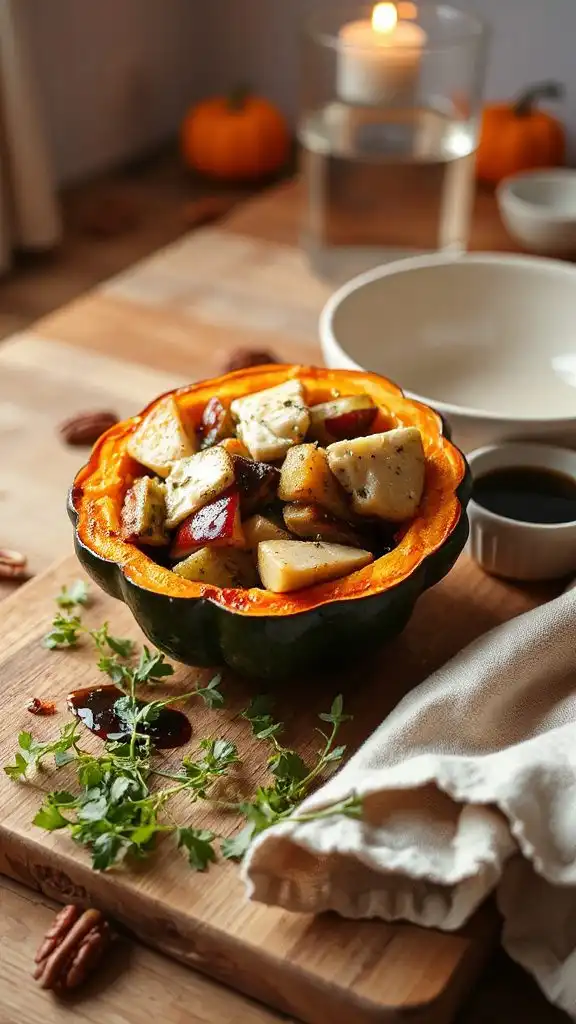 apple gorgonzola acorn squash