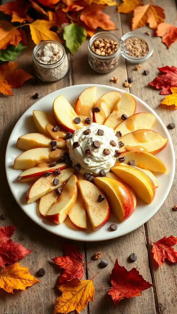 apple nachos with peanut butter