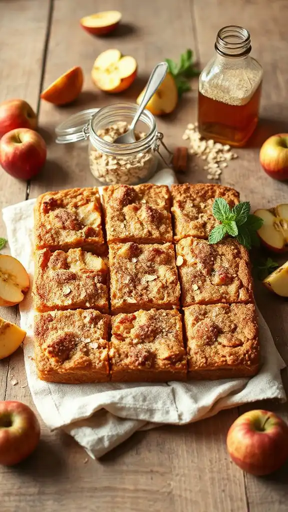 apple pie oat bars