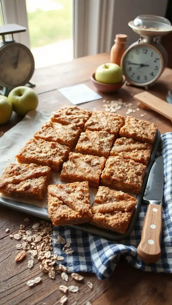 apple pie oat bars