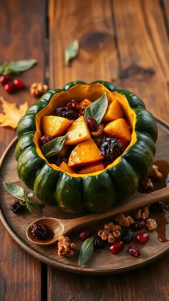 apple sage stuffed squash