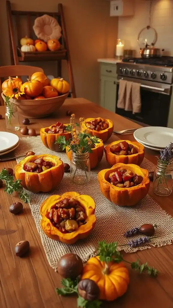 apple sausage stuffed squash