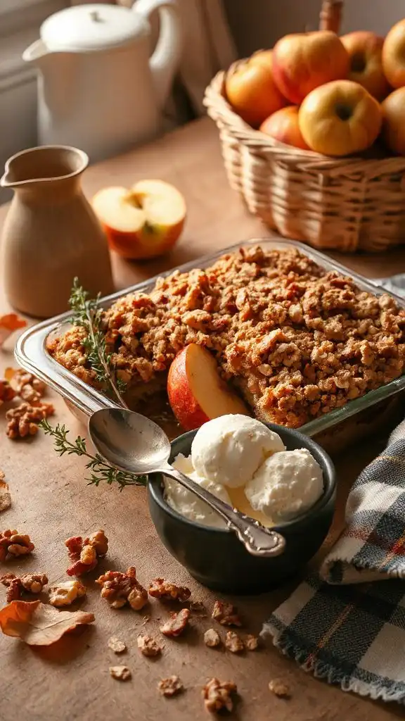 apple walnut crumble delight