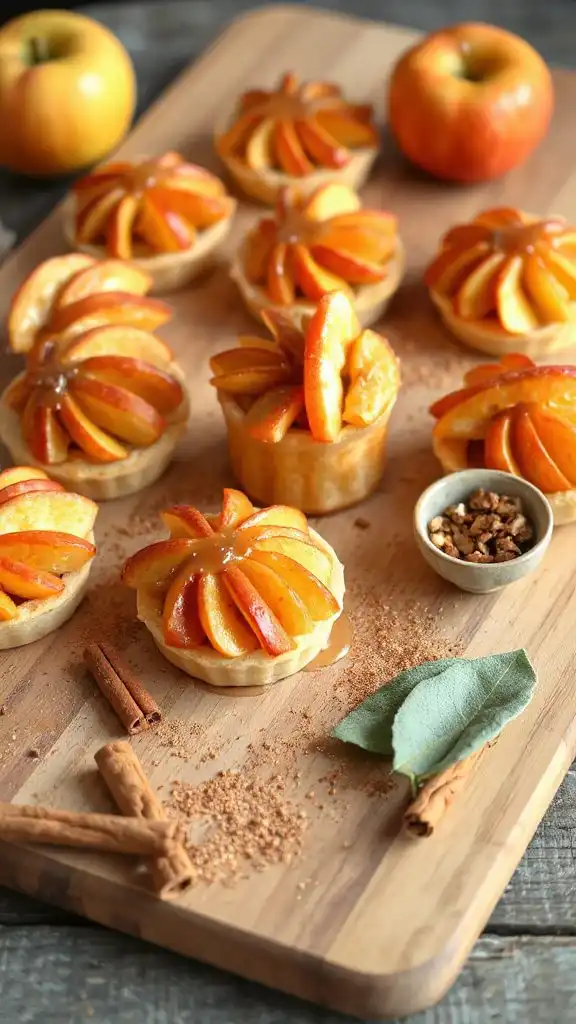 assemble spiced apple tarts