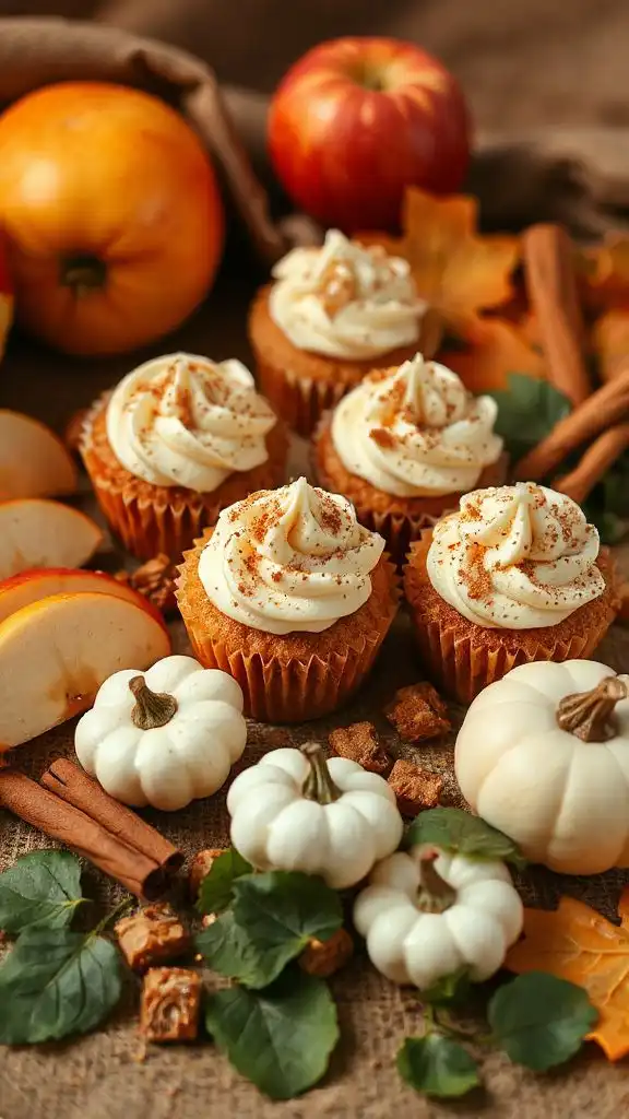autumn apple cider cupcakes
