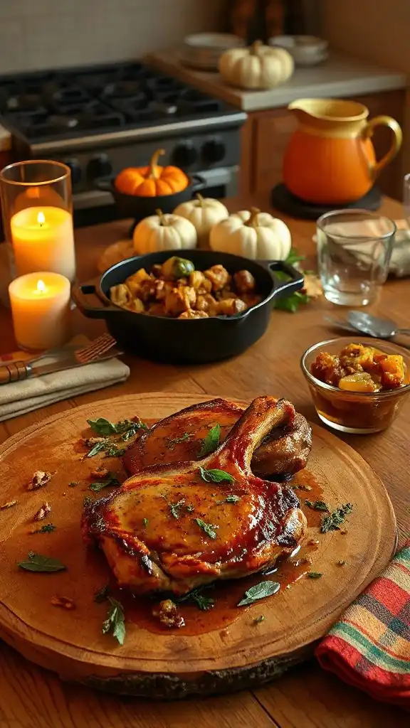 autumn apple cider pork chops