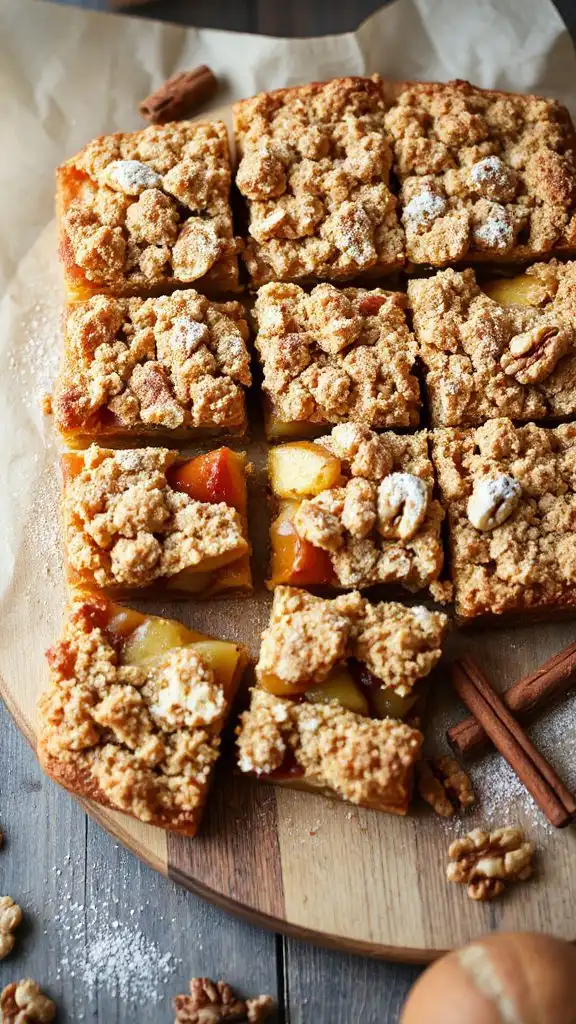 autumn apple crumble bars