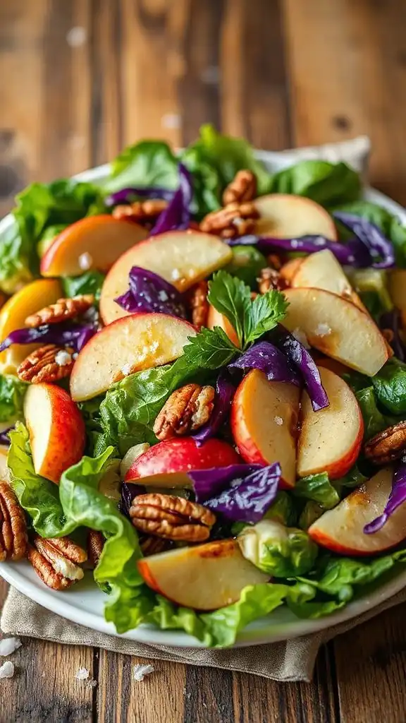 autumn apple sprout salad
