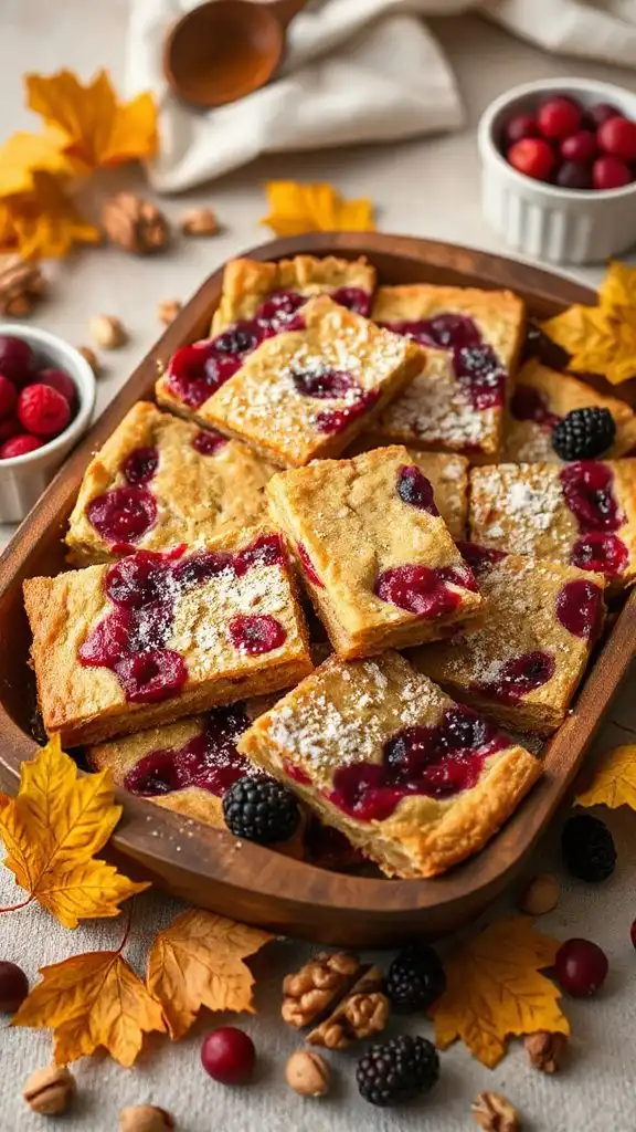 autumn berry dessert bars