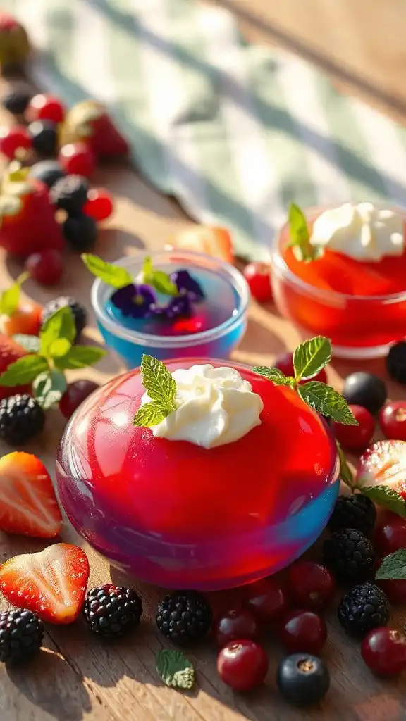 autumn berry gelatin dessert
