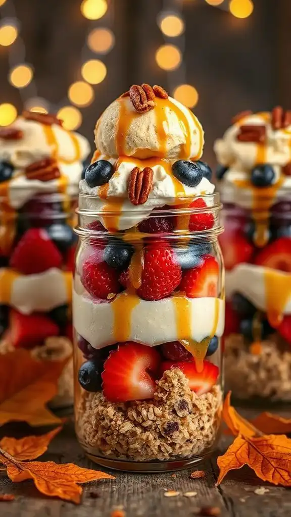 autumn berry ice cream treat