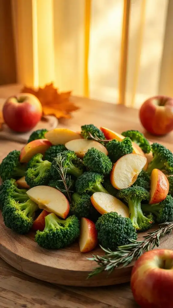 autumn broccoli apple stir fry
