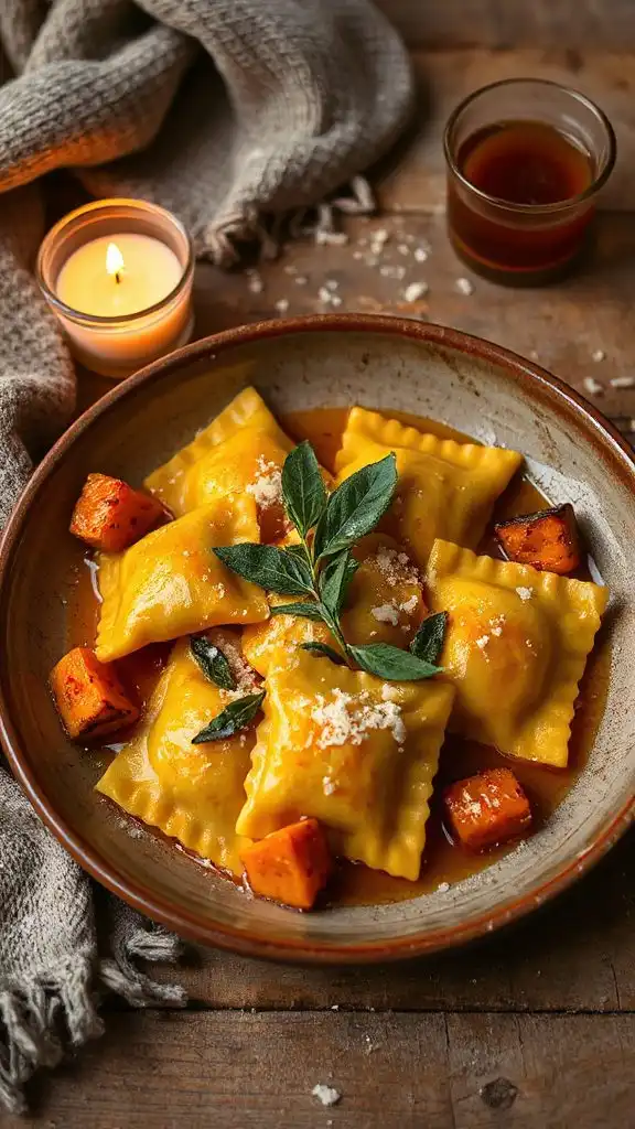 autumn butternut squash ravioli