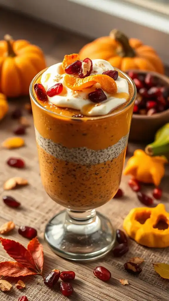 autumn chia parfait delight