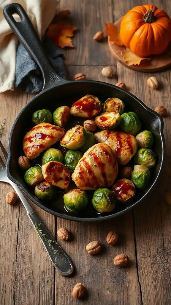 autumn chicken and brussels sprouts autumn chicken and brussels sprouts
