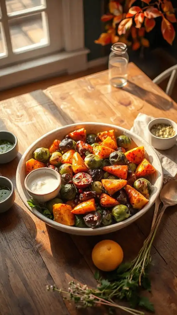 autumn citrus vegetable medley