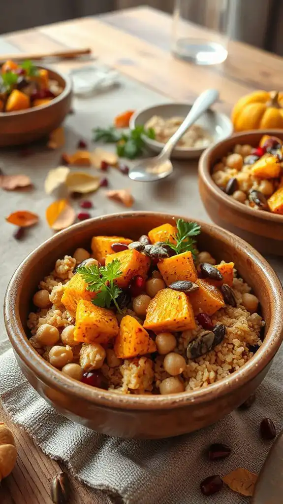 autumn couscous grain bowl